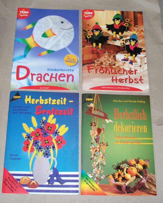 Konvolut von 4 Bastelbüchern zum Thema Herbst
