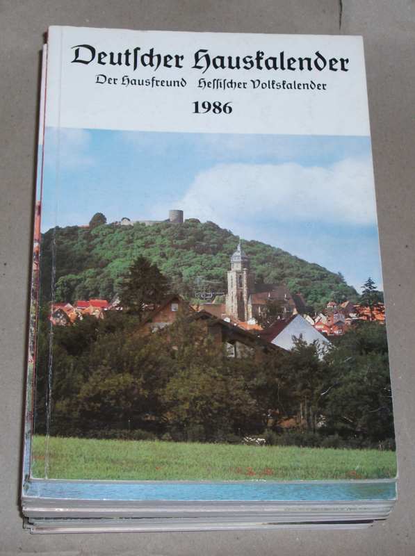 Deutscher Hauskalender , Konvolut von 13 Jahresbänden