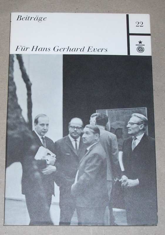 Ewers, Beiträge für Hans Gerhard Evers anlässlich der Emeritierung im Jahre 1968