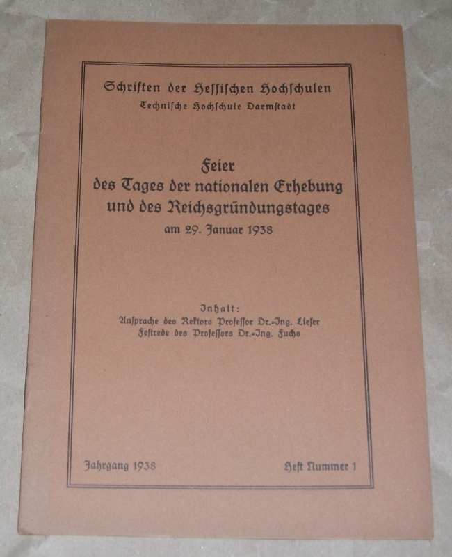Technische Hochschule Darmstadt: Feier des Tages der nationalen Erhebung und des