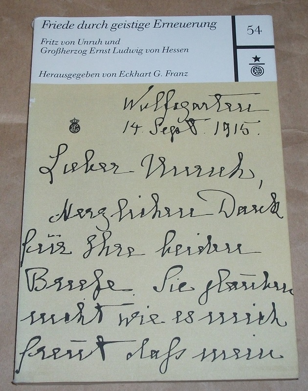 Franz, Friede durch geistige Erneuerung.