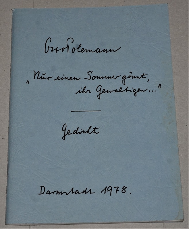 Polemann, Nur einen Sommer gönnt, ihr Gewaltigen ...