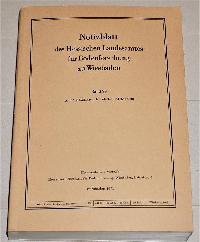 Notizblatt des Hessischen Landesamtes für Bodenforschung zu Wiesbaden Band 99.