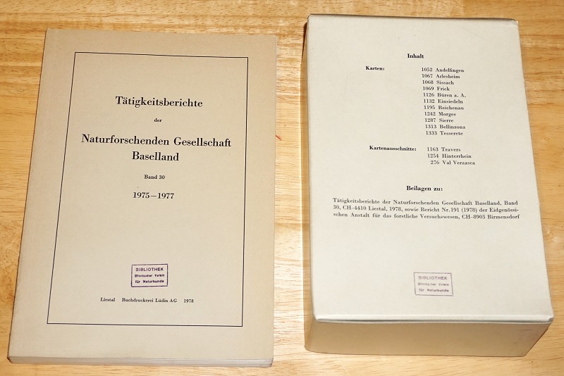 Tätigkeitsberichte der Naturforschenden Gesellschaft Baselland Band 30. Berichtsjahre 1975-1977.