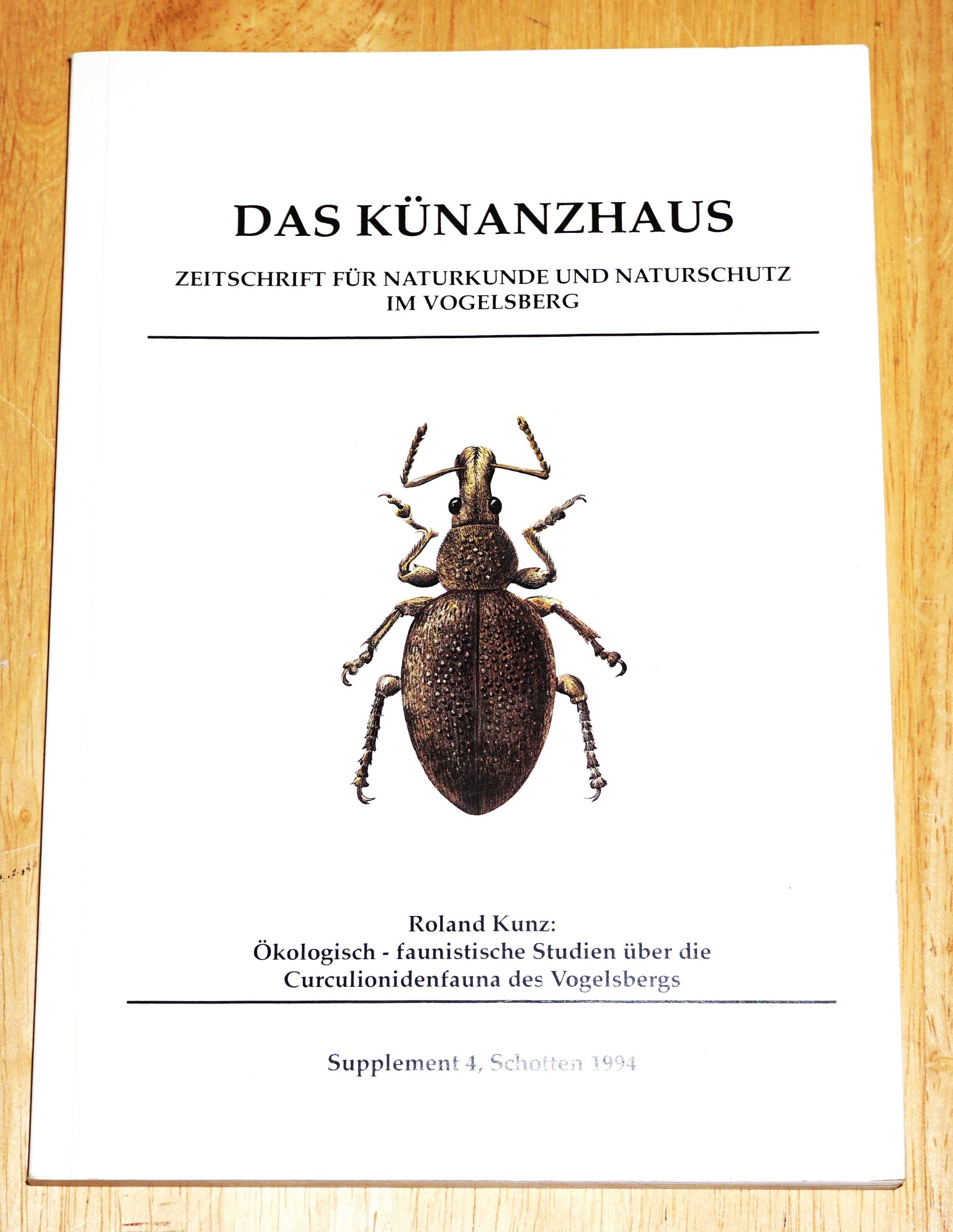 Kunz, Ökologisch-faunistische Studien über die Curculionidenfauna des Vogelsbergs.