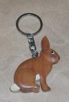 Schlüsselanhänger Hase, Holz