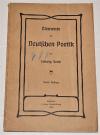 Sevin, Elemente der deutschen Poetik.