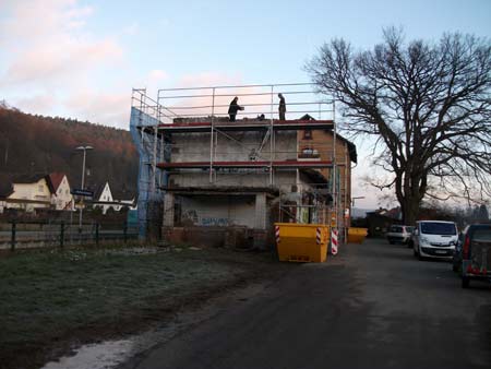 Baubeginn an der G�terhalle. Bild Susanne Diehl