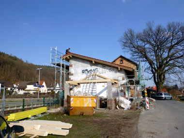 Dacharbeiten an der G�terhalle (D. Diehl)