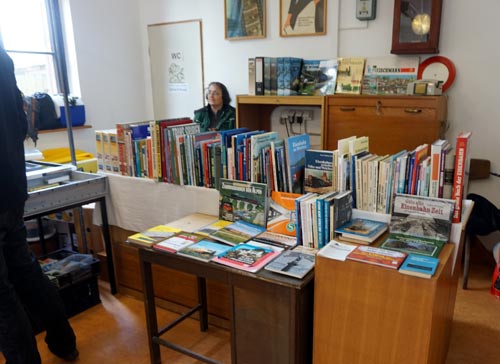 B�cherstand bei Fledermaus & Eisenbahn. D. Diehl