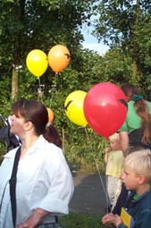 Luftballons mit Flederm�usen