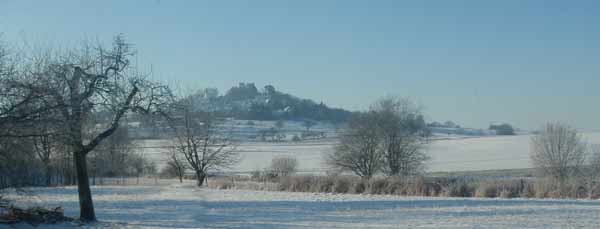 Veste Otzberg im Schnee